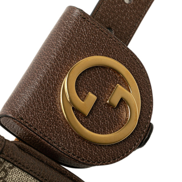 グッチ GGスプリーム ブロンディ ウエストバッグ ボディバッグ 702614 ベージュ ブラウン PVC レザー レディース GUCCI 【中古】