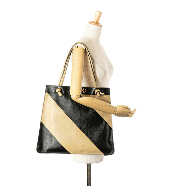 グッチ ズゥミ ホースビット バイカラー トートバッグ ショルダーバッグ 576463 ブラック グレージュ レザー レディース GUCCI 【中古】