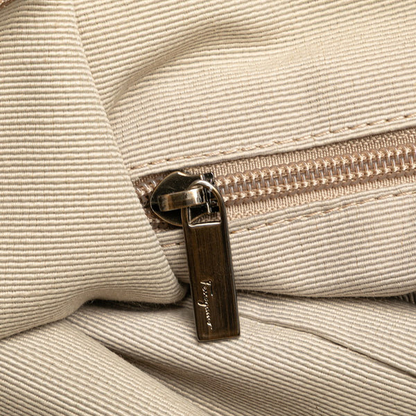 サルヴァトーレフェラガモ ヴァラリボン トートバッグ ゴールド レザー レディース Salvatore Ferragamo 【中古】