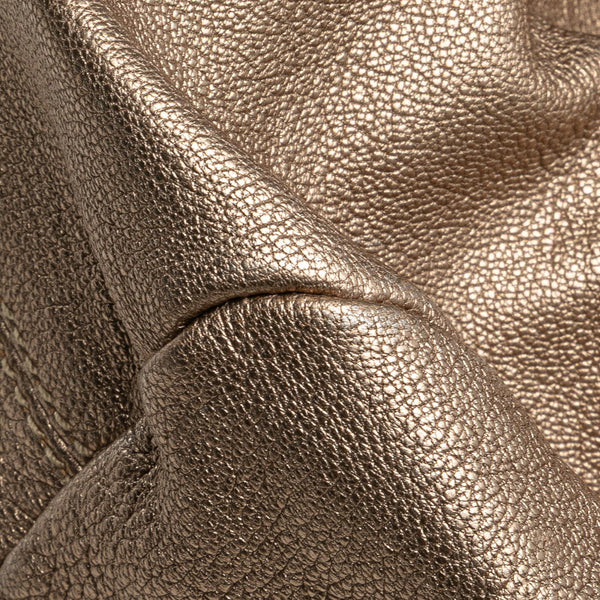 サルヴァトーレフェラガモ ヴァラリボン トートバッグ ゴールド レザー レディース Salvatore Ferragamo 【中古】