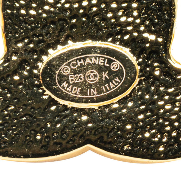 シャネル ココマーク ピアス レッド ゴールド プラスチック メッキ レディース CHANEL 【中古】