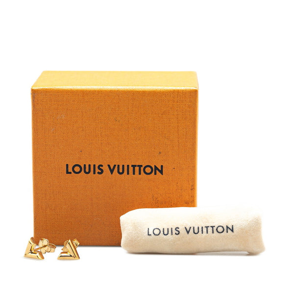 ルイ ヴィトン エセンシャルV ピアス M68153 ゴールド メッキ レディース LOUIS VUITTON 【中古】