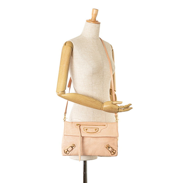 バレンシアガ クラッチバッグ ショルダーバッグ ピンク レザー レディース BALENCIAGA 【中古】