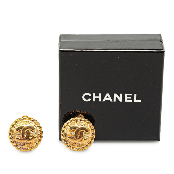 シャネル ヴィンテージ ココマーク サンビーム イヤリング ゴールド メッキ レディース CHANEL 【中古】