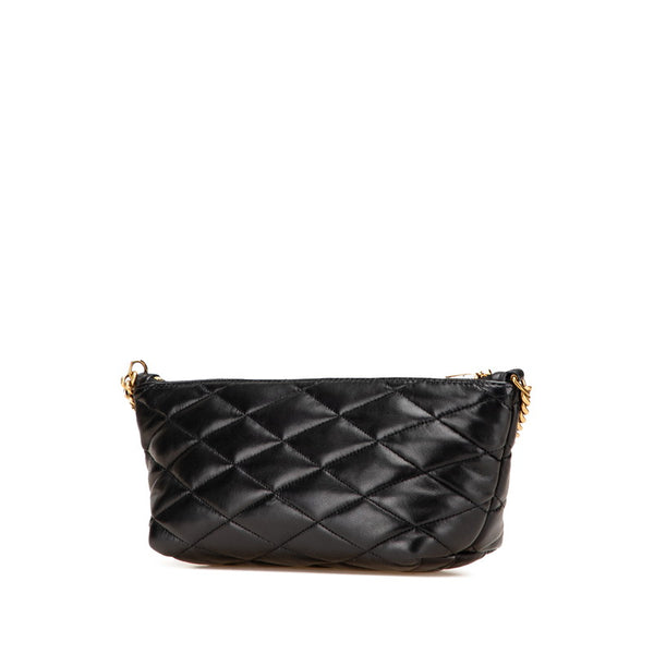 サンローラン ダイアモンド キルティング チェーン ショルダーバッグ 755970 ブラック ラムスキン レディース SAINT LAURENT 【中古】