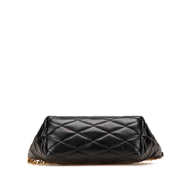 サンローラン ダイアモンド キルティング チェーン ショルダーバッグ 755970 ブラック ラムスキン レディース SAINT LAURENT 【中古】
