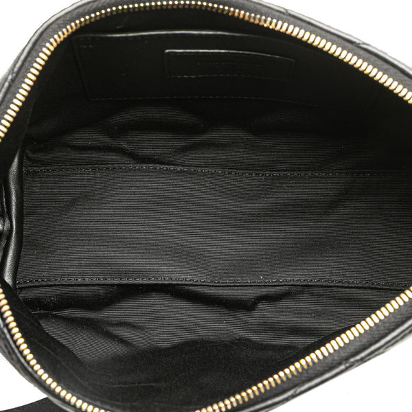 サンローラン ダイアモンド キルティング チェーン ショルダーバッグ 755970 ブラック ラムスキン レディース SAINT LAURENT 【中古】