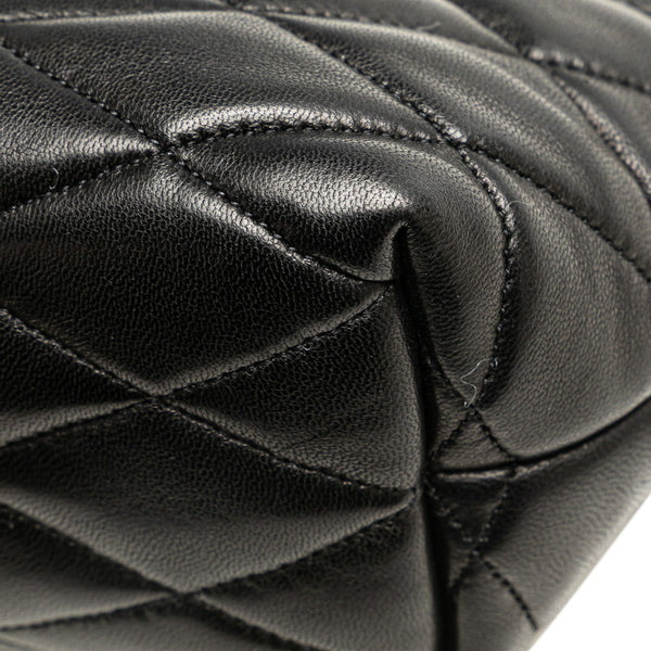 サンローラン ダイアモンド キルティング チェーン ショルダーバッグ 755970 ブラック ラムスキン レディース SAINT LAURENT 【中古】