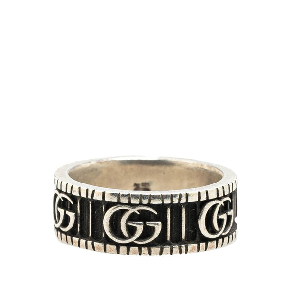 グッチ ダブルG リング 指輪 ＃21 SV925 シルバー メンズ GUCCI 【中古】
