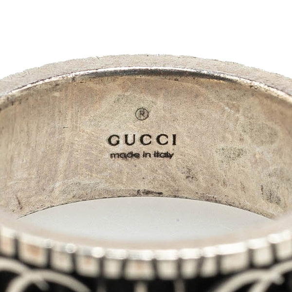 グッチ ダブルG リング 指輪 ＃21 SV925 シルバー メンズ GUCCI 【中古】