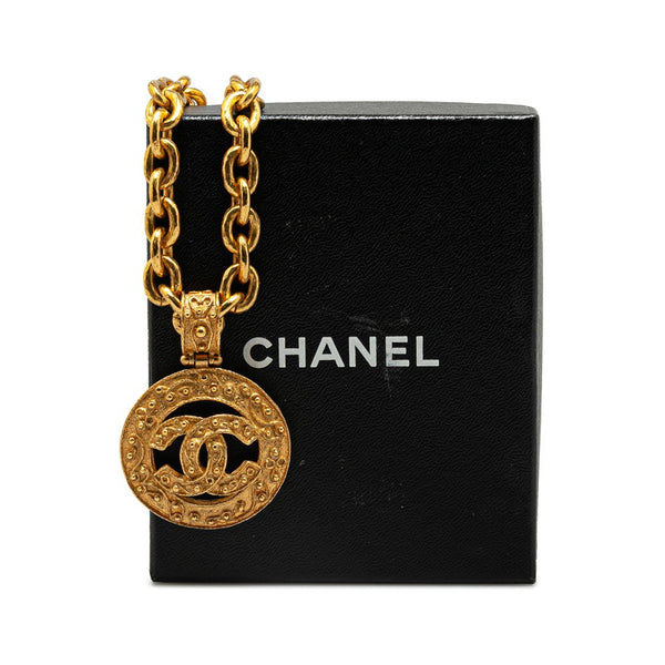 シャネル ヴィンテージ ココマーク ネックレス ゴールド メッキ レディース CHANEL 【中古】