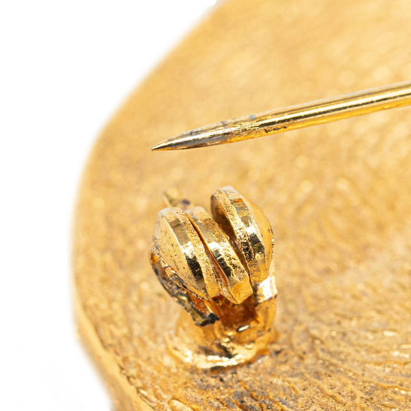 シャネル カンボン ブローチ ゴールド メッキ レディース CHANEL 【中古】