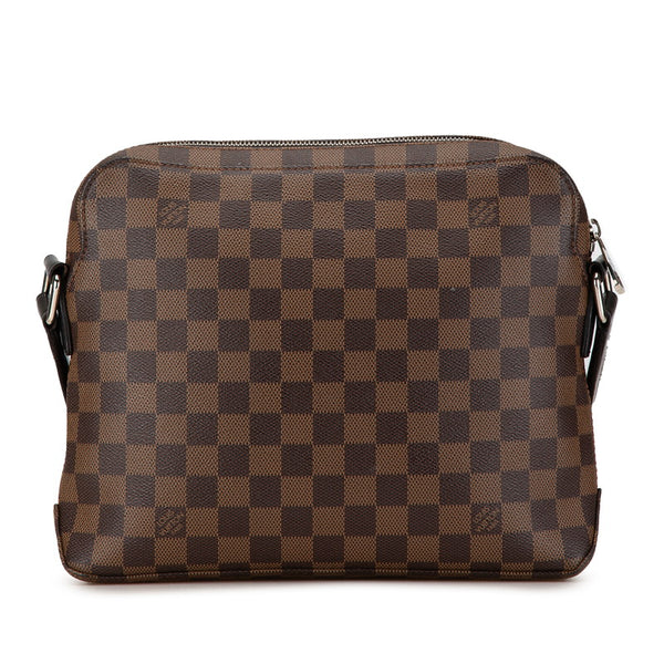 ルイ ヴィトン ダミエ ジェイクメッセンジャーPM ショルダーバッグ N41568 ブラウン ブラック PVC レザー レディース LOUIS VUITTON 【中古】