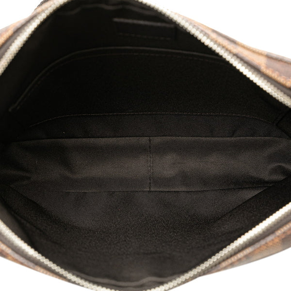 ルイ ヴィトン ダミエ ジェイクメッセンジャーPM ショルダーバッグ N41568 ブラウン ブラック PVC レザー レディース LOUIS VUITTON 【中古】