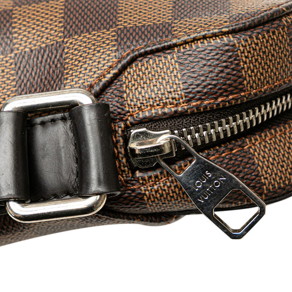 ルイ ヴィトン ダミエ ジェイクメッセンジャーPM ショルダーバッグ N41568 ブラウン ブラック PVC レザー レディース LOUIS VUITTON 【中古】