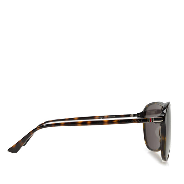 グッチ アジアンモデル ティアドロップ サングラス GG0016SA ブラック プラスチック レディース GUCCI 【中古】