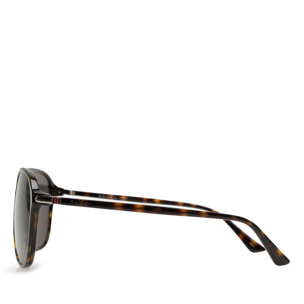 グッチ アジアンモデル ティアドロップ サングラス GG0016SA ブラック プラスチック レディース GUCCI 【中古】