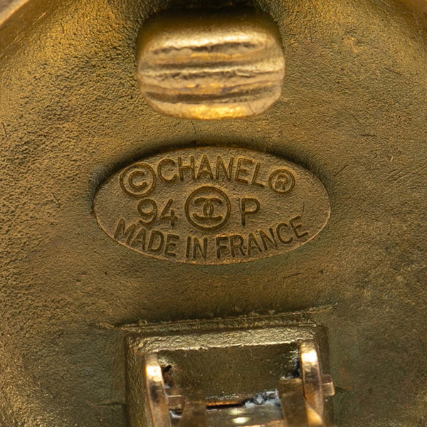 シャネル ヴィンテージ ココマーク ラウンド イヤリング ゴールド メッキ レディース CHANEL 【中古】