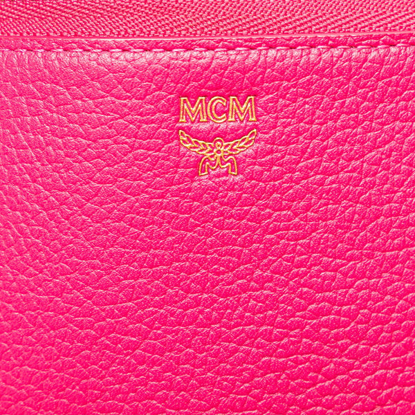 エム シー エム ポーチ クラッチバッグ ピンク レザー レディース MCM 【中古】