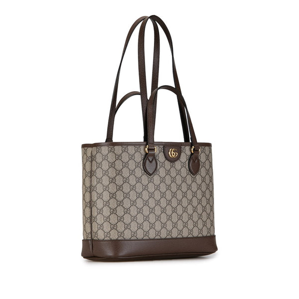 グッチ GGスプリーム オフィディア ハンドバッグ ショルダーバッグ 765043 ベージュ ブラウン PVC レザー レディース GUCCI 【中古】