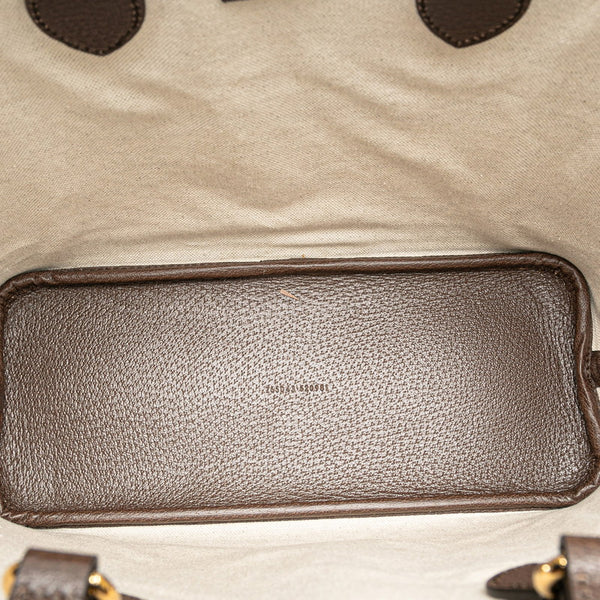 グッチ GGスプリーム オフィディア ハンドバッグ ショルダーバッグ 765043 ベージュ ブラウン PVC レザー レディース GUCCI 【中古】