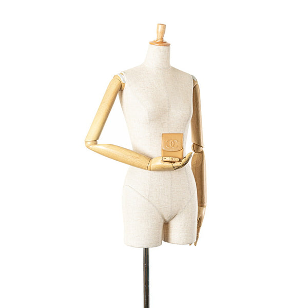 シャネル ココマーク シガレットケース タバコケース A13511 ベージュ キャビアスキン レディース CHANEL 【中古】