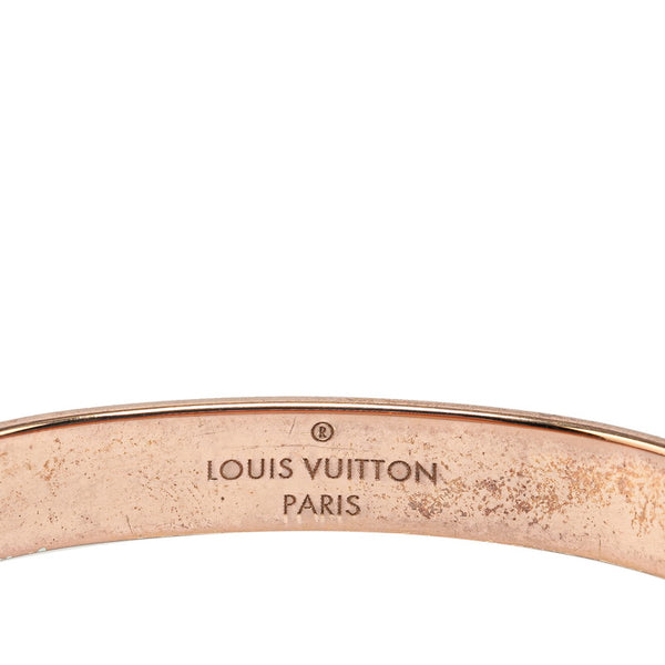 ルイ ヴィトン カフ ナノグラム バングル ブレスレット Sサイズ M00253 ピンクゴールド メッキ レディース LOUIS VUITTON 【中古】