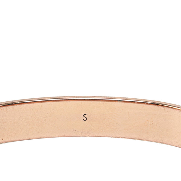 ルイ ヴィトン カフ ナノグラム バングル ブレスレット Sサイズ M00253 ピンクゴールド メッキ レディース LOUIS VUITTON 【中古】