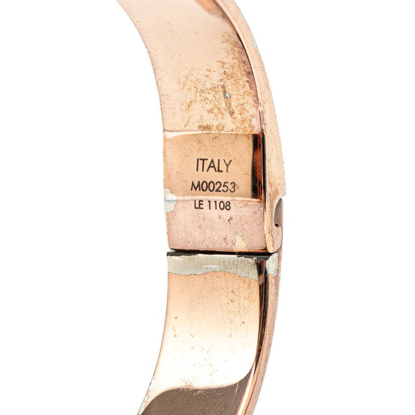 ルイ ヴィトン カフ ナノグラム バングル ブレスレット Sサイズ M00253 ピンクゴールド メッキ レディース LOUIS VUITTON 【中古】