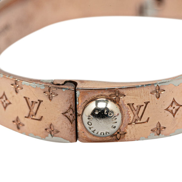 ルイ ヴィトン カフ ナノグラム バングル ブレスレット Sサイズ M00253 ピンクゴールド メッキ レディース LOUIS VUITTON 【中古】