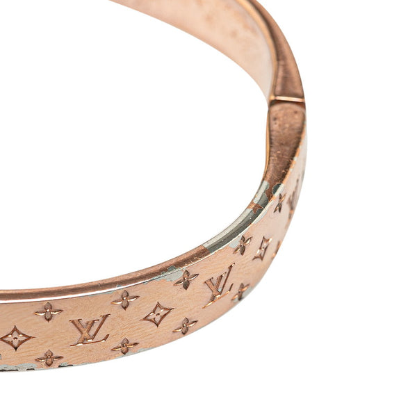 ルイ ヴィトン カフ ナノグラム バングル ブレスレット Sサイズ M00253 ピンクゴールド メッキ レディース LOUIS VUITTON 【中古】