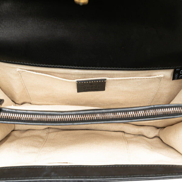 グッチ タイガー スター スタッズ ワンショルダーバッグ ハンドバッグ 421997 ブラック レザー レディース GUCCI 【中古】