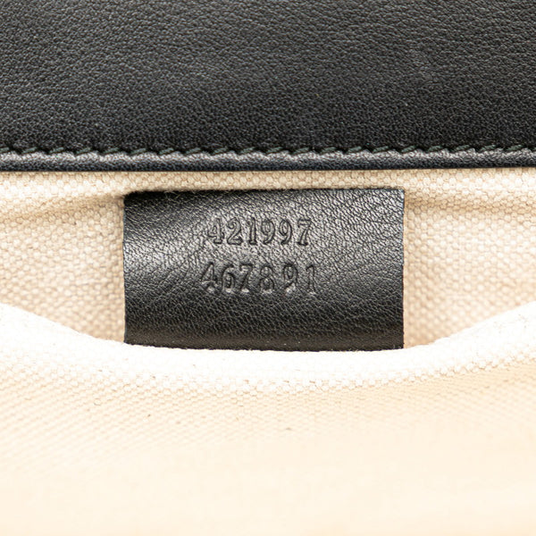 グッチ タイガー スター スタッズ ワンショルダーバッグ ハンドバッグ 421997 ブラック レザー レディース GUCCI 【中古】