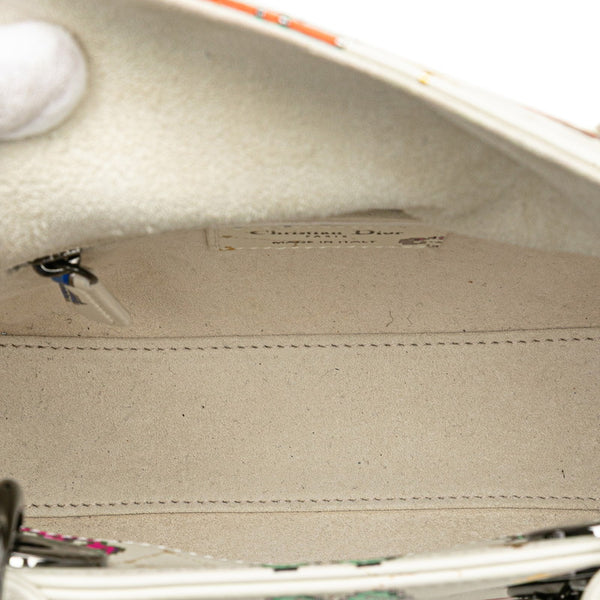 クリスチャンディオール ゾディアック 星座 ピクセル レディディオール ミニ  ハンドバッグ ショルダーバッグ 2WAY ホワイト マルチカラー レザー レディース Christian Dior 【中古】