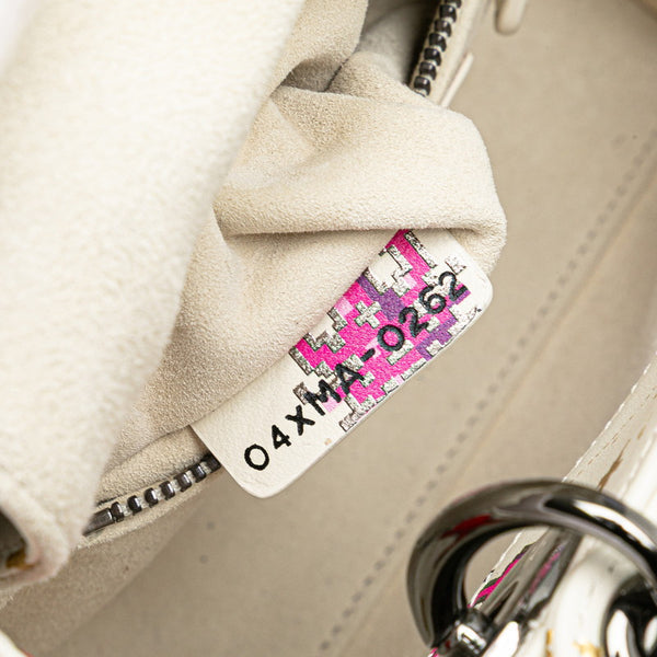 クリスチャンディオール ゾディアック 星座 ピクセル レディディオール ミニ  ハンドバッグ ショルダーバッグ 2WAY ホワイト マルチカラー レザー レディース Christian Dior 【中古】