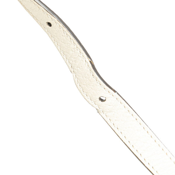 グッチ GGスプリーム オフディア ミニ ショルダーバッグ 517350 カーキ ホワイト PVC レザー レディース GUCCI 【中古】