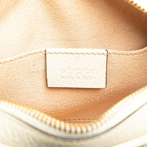 グッチ GGスプリーム オフディア ミニ ショルダーバッグ 517350 カーキ ホワイト PVC レザー レディース GUCCI 【中古】