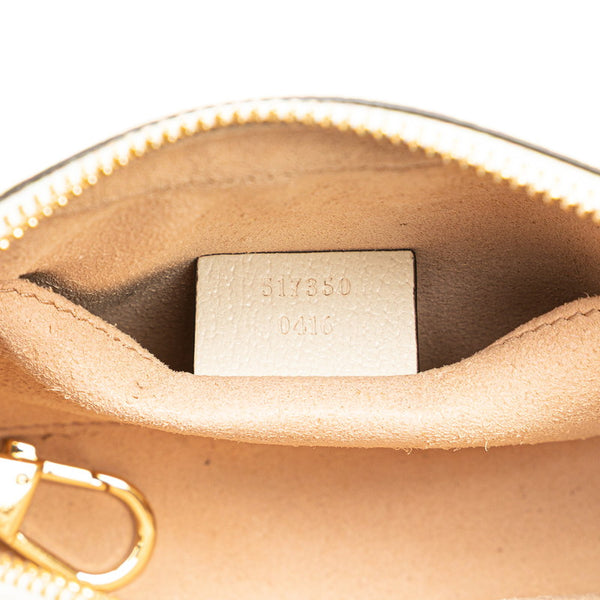 グッチ GGスプリーム オフディア ミニ ショルダーバッグ 517350 カーキ ホワイト PVC レザー レディース GUCCI 【中古】