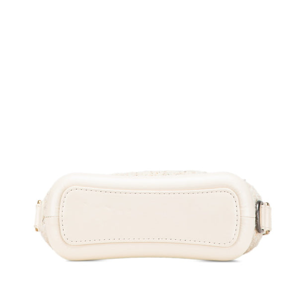 シャネル ガブリエル ドゥ シャネル スモール ホーボー チェーン ショルダーバッグ オフホワイト ツイード レザー レディース CHANEL 【中古】