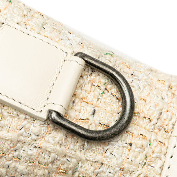 シャネル ガブリエル ドゥ シャネル スモール ホーボー チェーン ショルダーバッグ オフホワイト ツイード レザー レディース CHANEL 【中古】