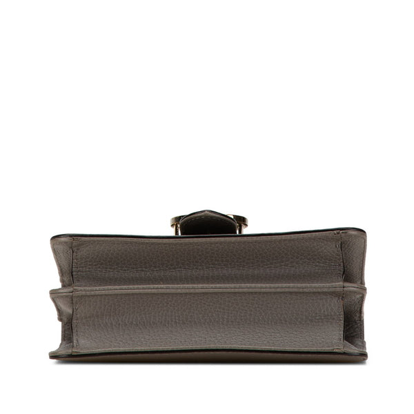 グッチ インターロッキングG チェーン ショルダーバッグ 510304 グレー レザー レディース GUCCI 【中古】