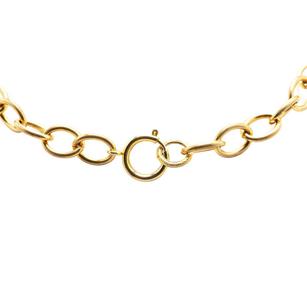 シャネル ヴィンテージ ココマーク ひし形 ネックレス ゴールド メッキ レディース CHANEL 【中古】