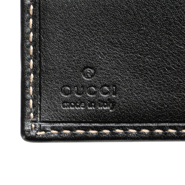 グッチ 二つ折り財布 170382 ブラック レザー レディース GUCCI 【中古】