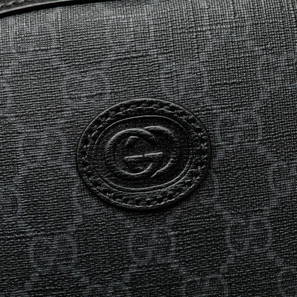 グッチ GGスプリーム リュック バックパック 704017 ブラック PVC レザー メンズ GUCCI 【中古】