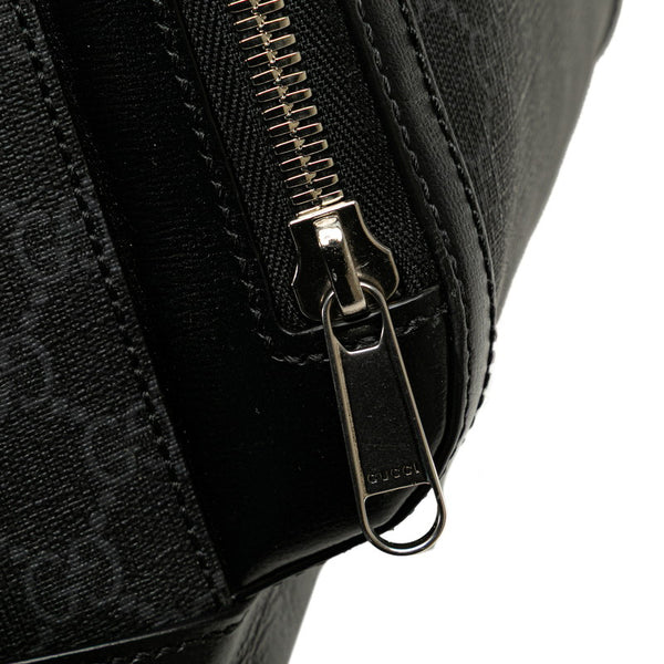 グッチ GGスプリーム リュック バックパック 704017 ブラック PVC レザー メンズ GUCCI 【中古】