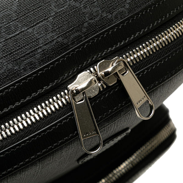 グッチ GGスプリーム リュック バックパック 704017 ブラック PVC レザー メンズ GUCCI 【中古】