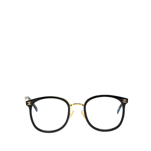 シャネル ココマーク 伊達眼鏡 メガネ CH2130 ブラック ゴールド プラスチック レディース CHANEL 【中古】