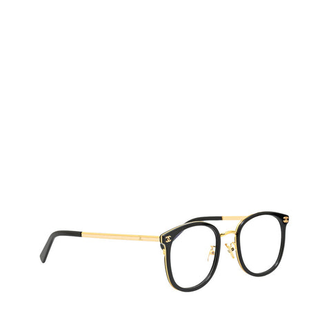 シャネル ココマーク 伊達眼鏡 メガネ CH2130 ブラック ゴールド プラスチック レディース CHANEL 【中古】