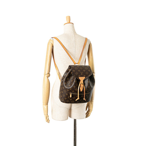 ルイ ヴィトン モノグラム モンスリー リュック バックパック M43431 ブラウン PVC レザー レディース LOUIS VUITTON 【中古】