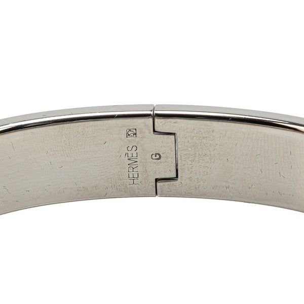 エルメス クリックH PM ブレスレット シルバー ブルー メタル レディース HERMES 【中古】